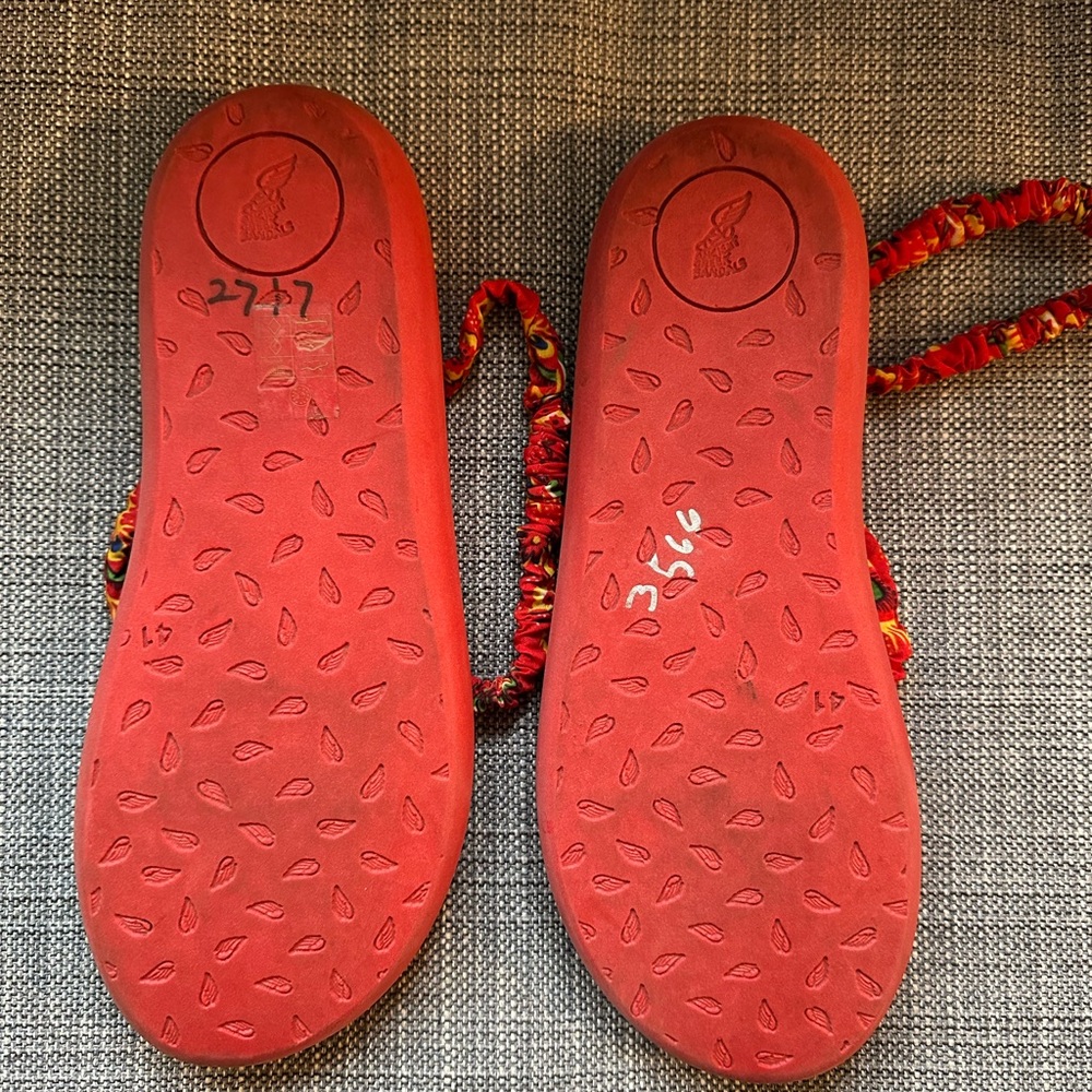 Ancient Greek Eleftheria Printed Woven Platform Sandals size 9.5 - Picture 3 of 8